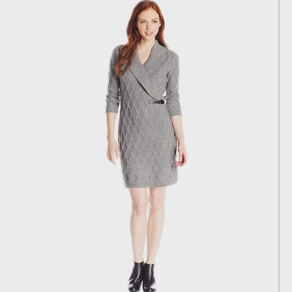 3/$15 Calvin Klein Cable Knit Sweater Dress - Picture 1 of 9
